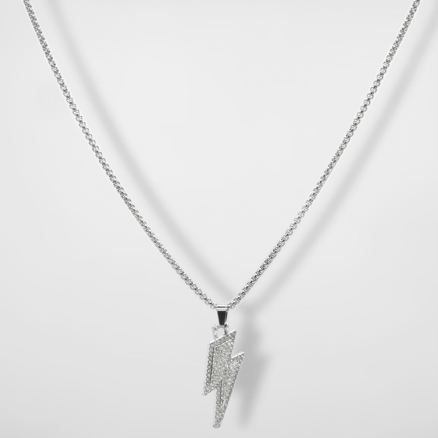 Lightning Bolt With Crystal Accents Pendant