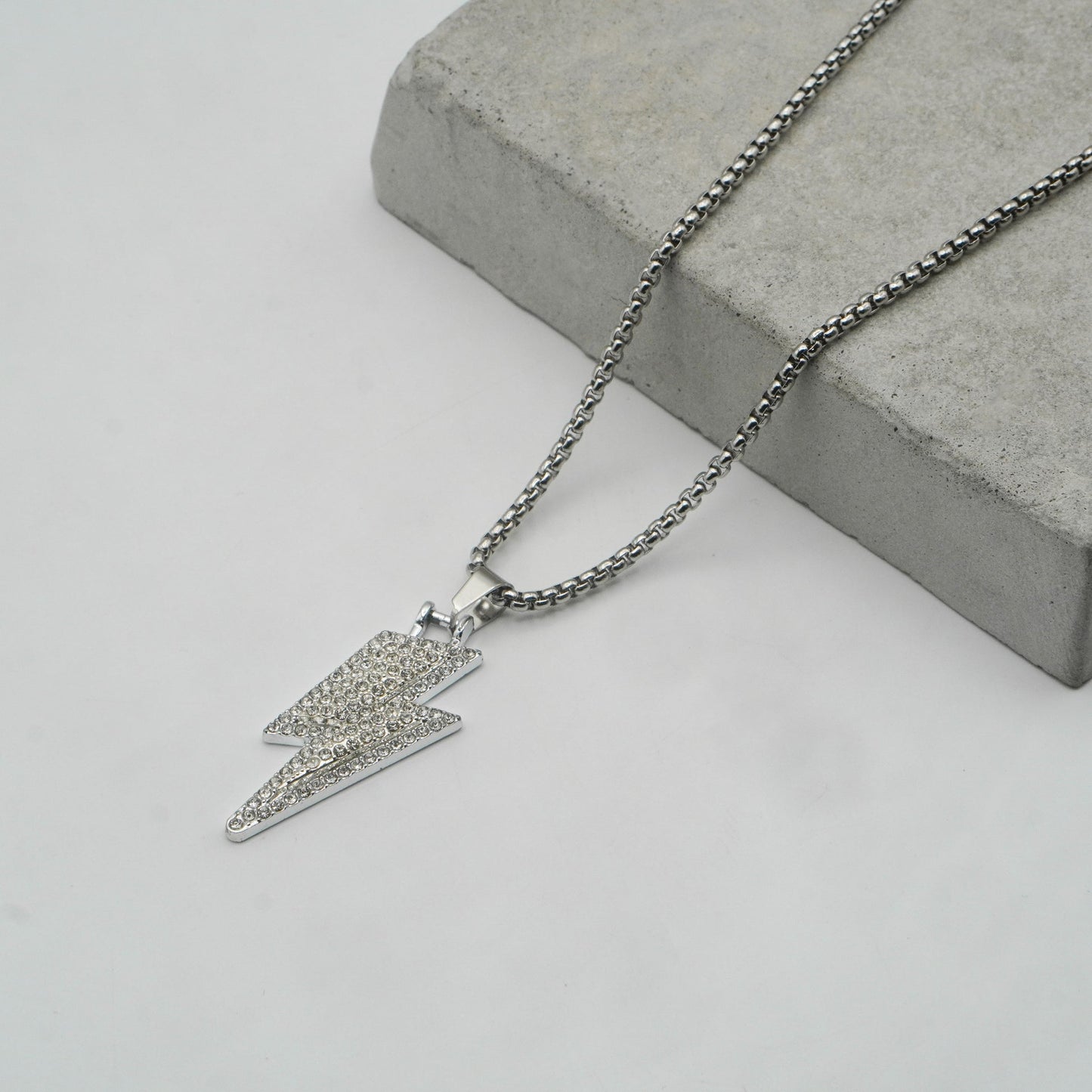 Lightning Bolt With Crystal Accents Pendant