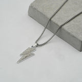 Lightning Bolt With Crystal Accents Pendant
